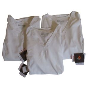 Grey's Anatomy by Barco Classic White V-Neck Scrub Tops Set of 3 Size 3XL